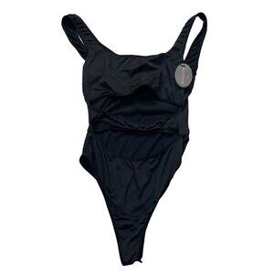 New Avid Love Bodysuit Tank Top Black Snap Size S Small